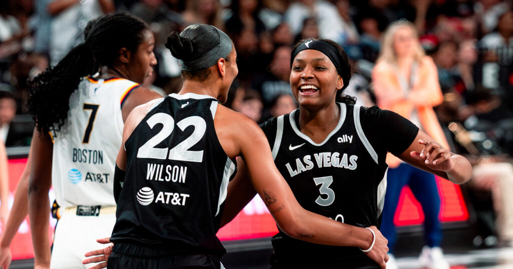 Wilson lidera la reaccion de Las Vegas Aces para igualar la serie ante Indiana Fever